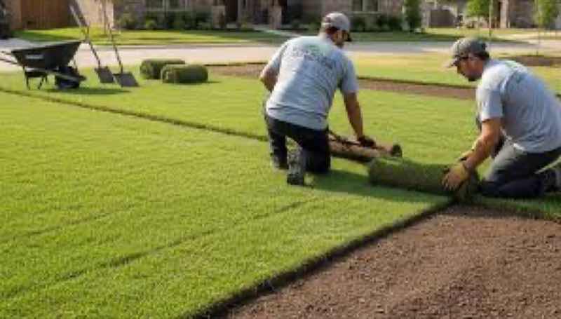 Sod Installation Project near Saginaw